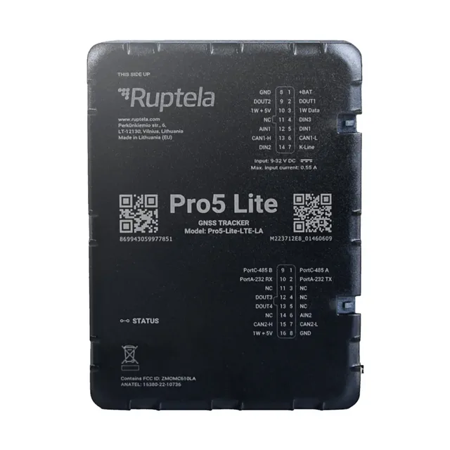 Rastreador GPS Ruptela Pro5 Lite